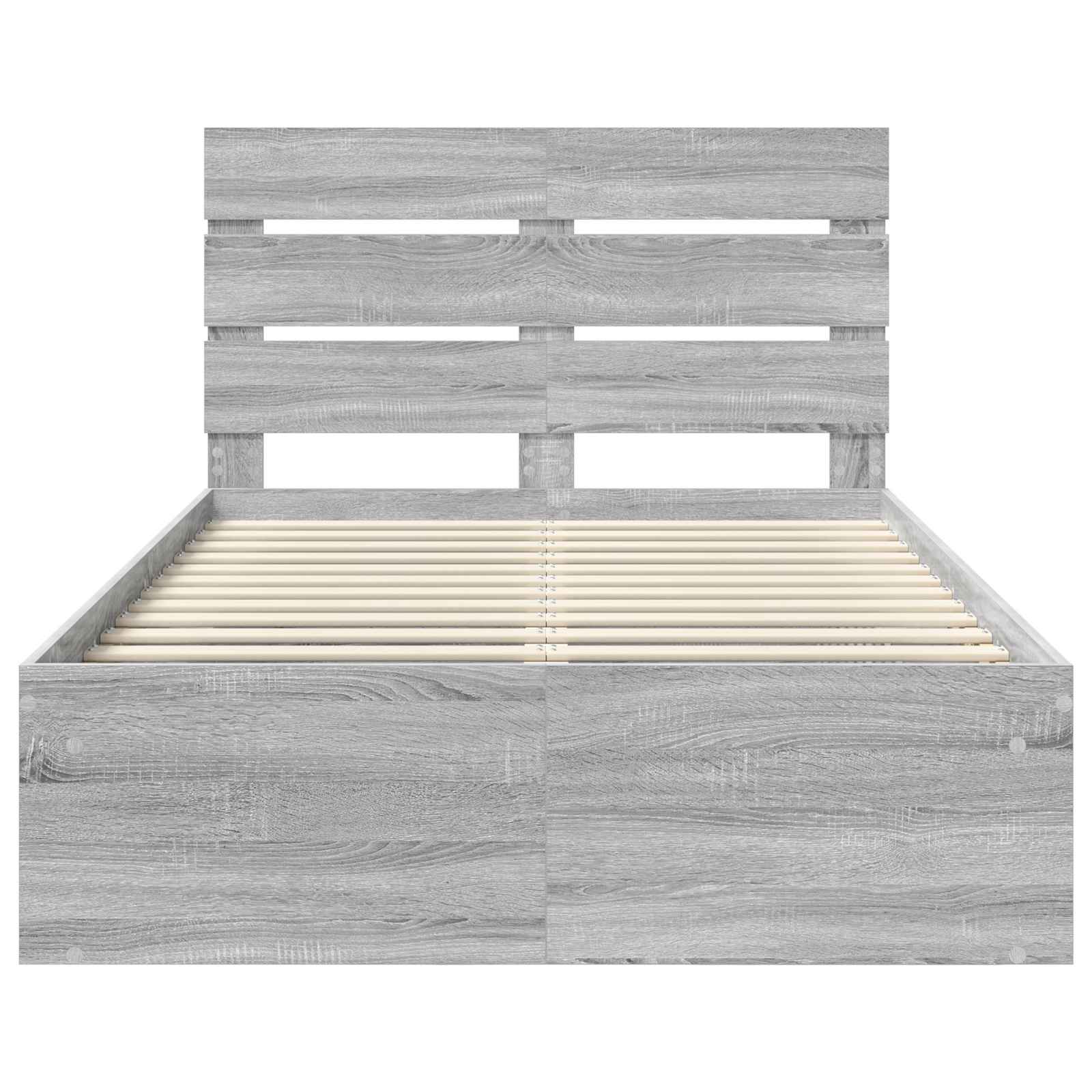 Struttura del letto Grigio Sonoma 120 x 190 cm Pino massello | homemem39