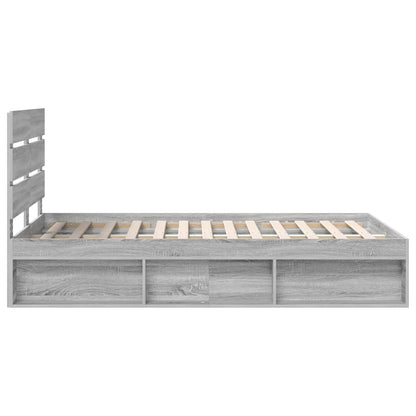 Struttura del letto Grigio Sonoma 120 x 190 cm Pino massello | homemem39