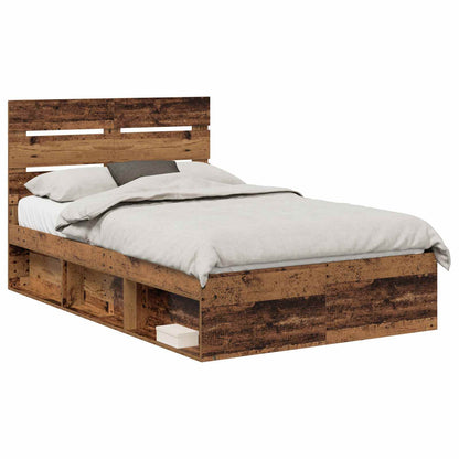 Struttura del letto Legno vecchio 120 x 190 cm Pino massello | homemem39