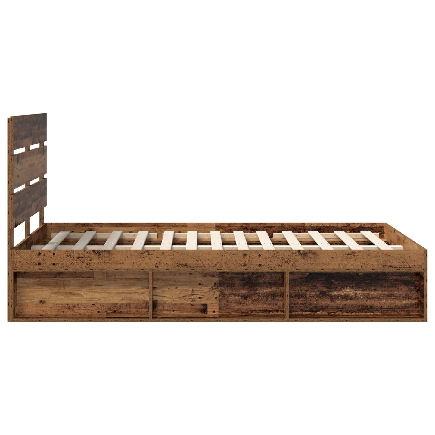 Struttura del letto Legno vecchio 120 x 190 cm Pino massello | homemem39