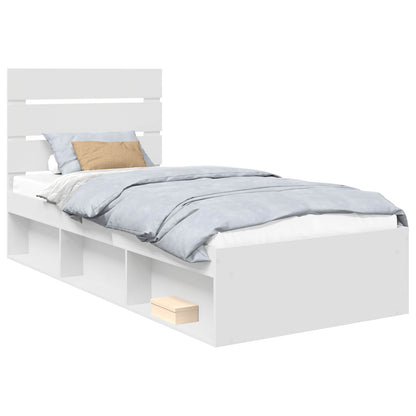 Struttura del letto Bianco 100 x 200 cm Pino massello | homemem39