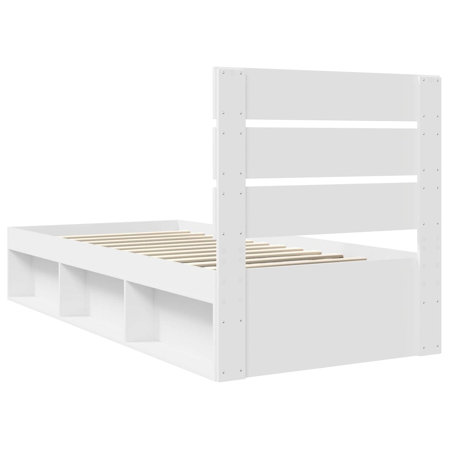 Struttura del letto Bianco 100 x 200 cm Pino massello | homemem39