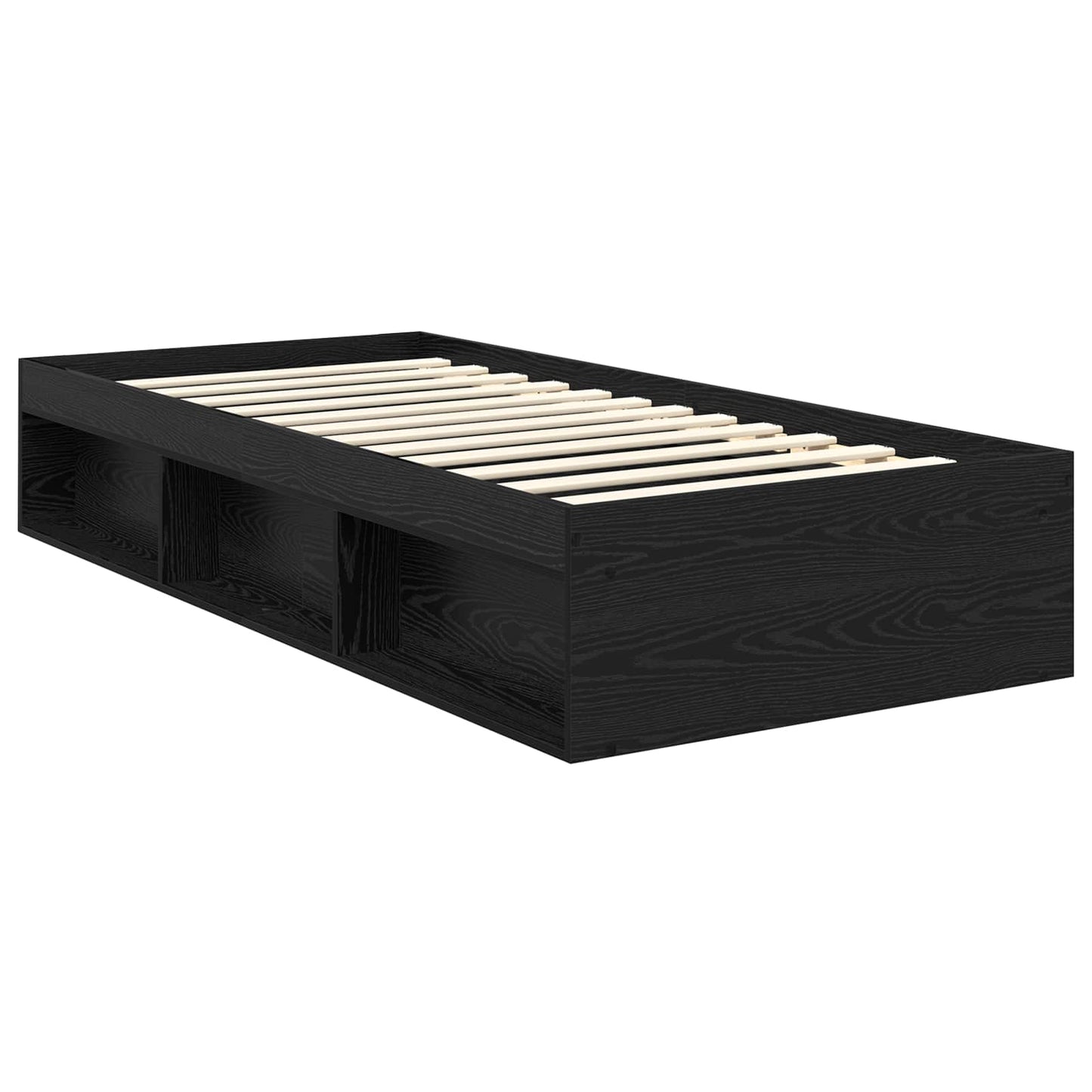 Struttura del letto Nero 100 x 200 cm Pino massello | homemem39