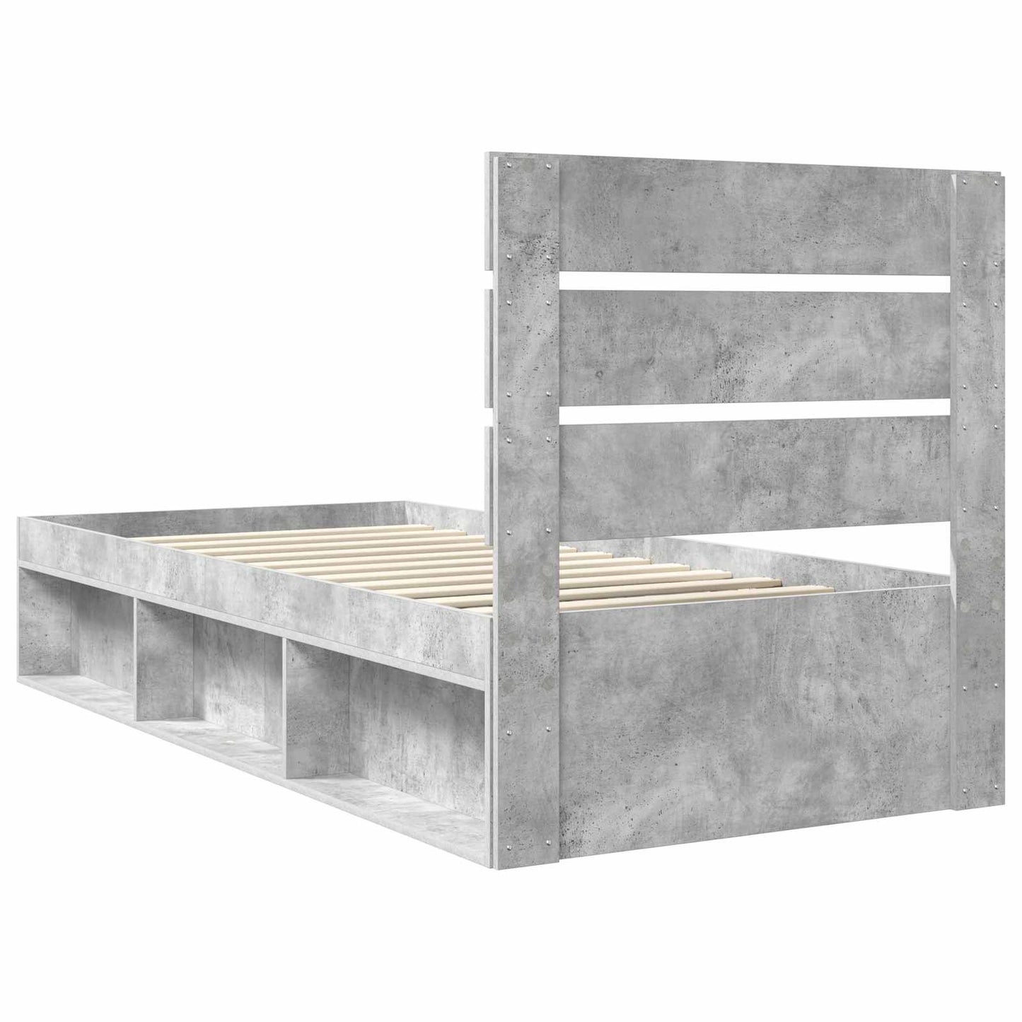 Struttura del letto Grigio Concretè 100 x 200 cm Pino massello | homemem39
