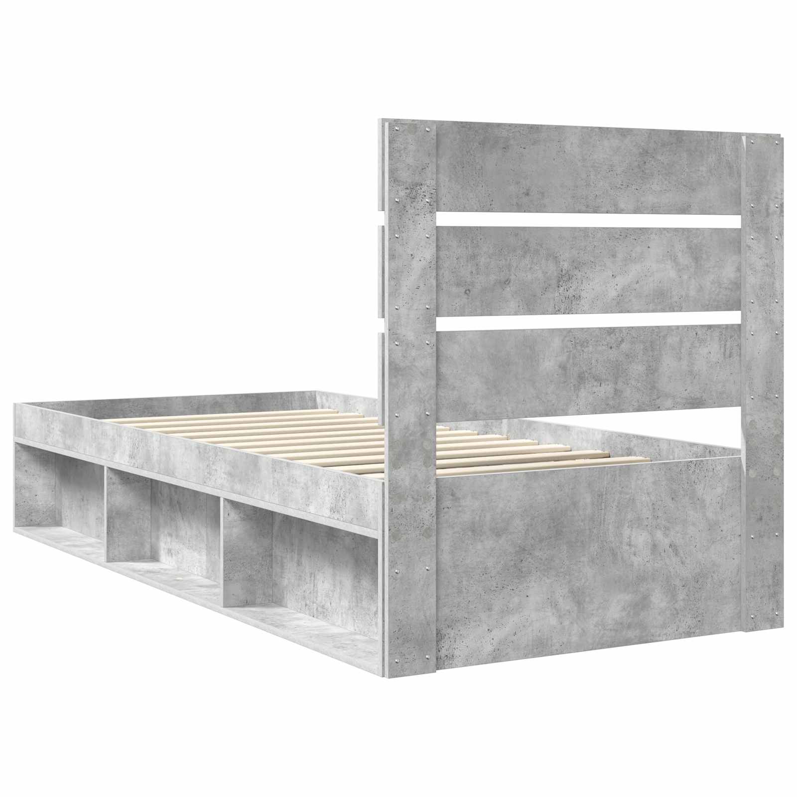 Struttura del letto Grigio Concretè 100 x 200 cm Pino massello | homemem39