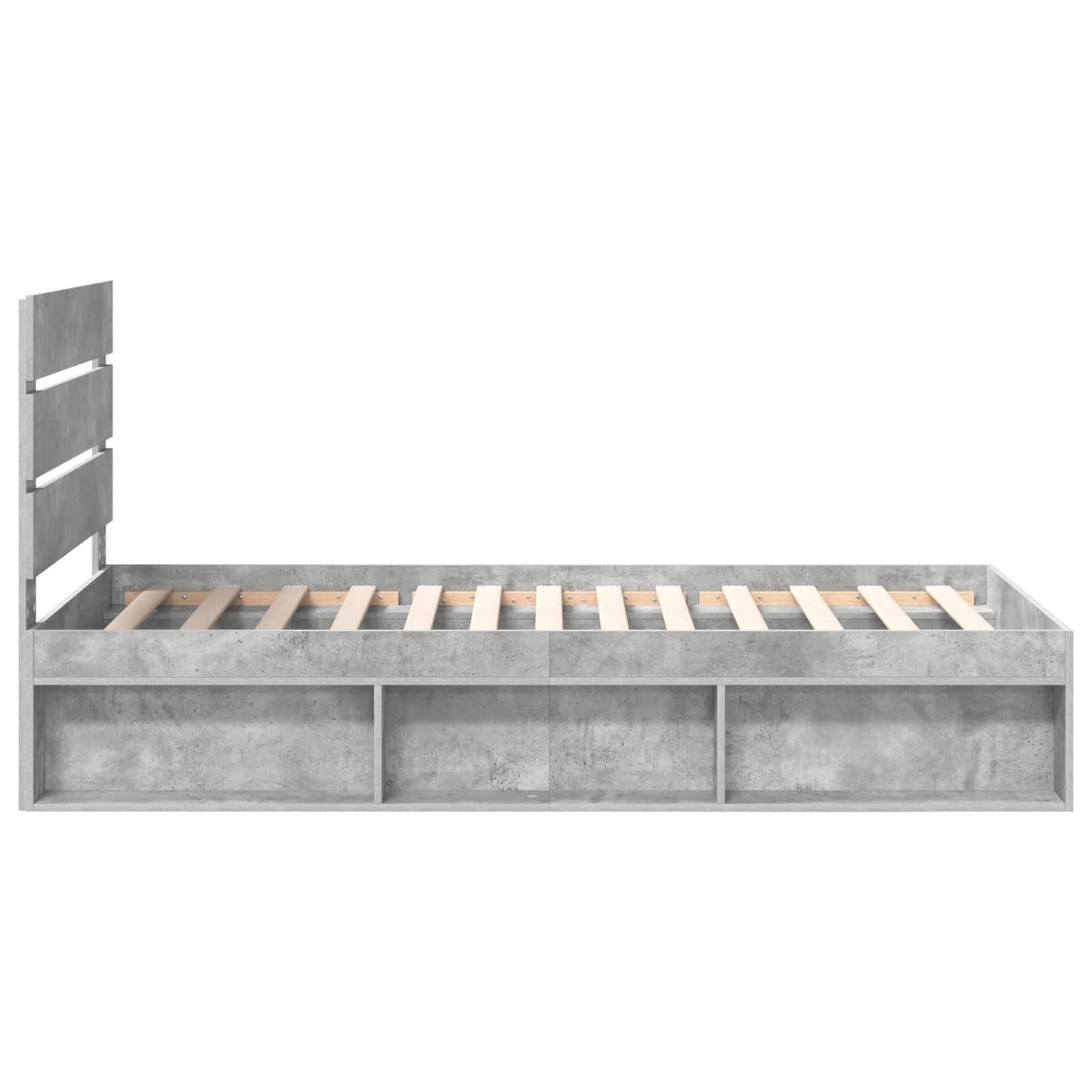 Struttura del letto Grigio Concretè 100 x 200 cm Pino massello | homemem39
