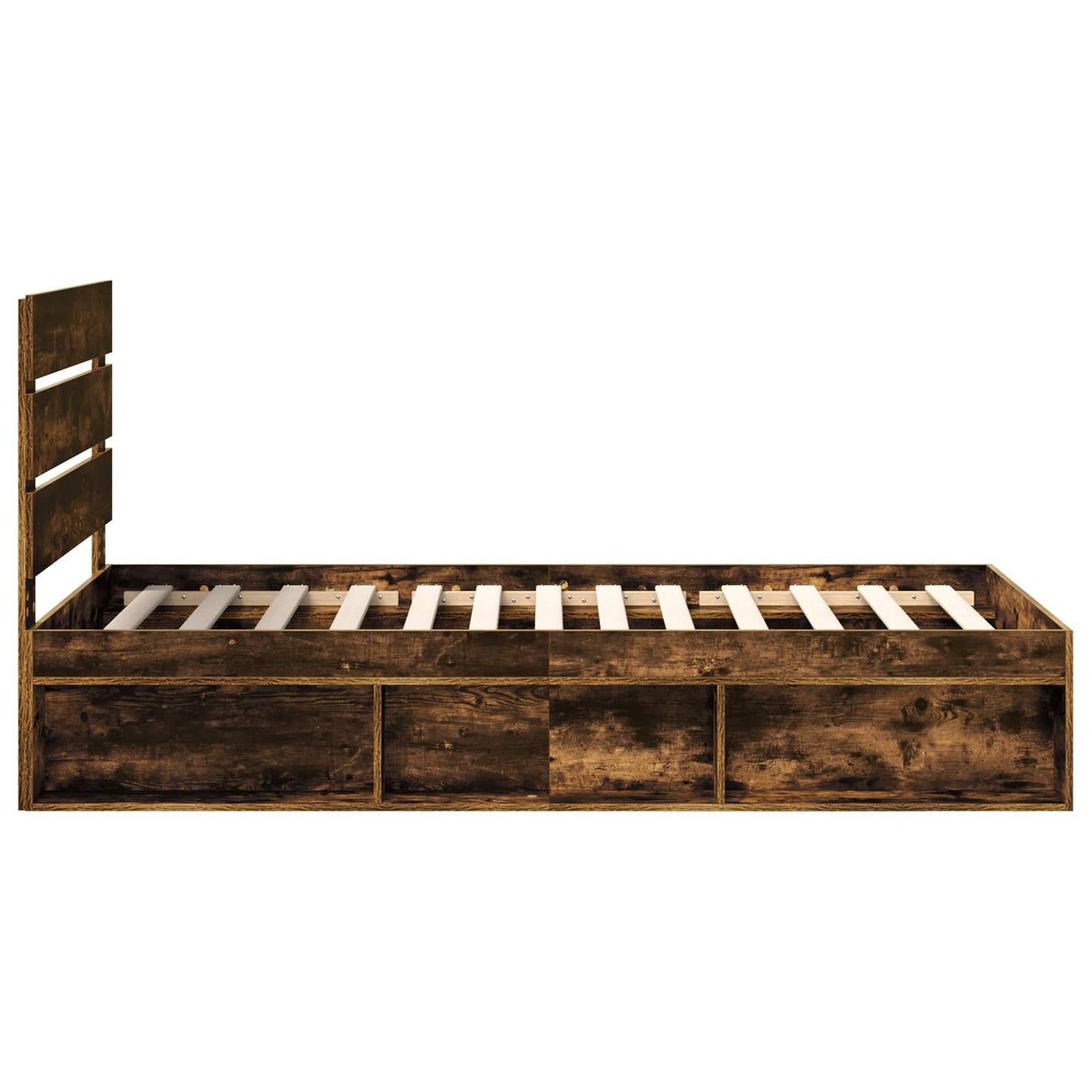Struttura del letto Rovere fumé 100 x 200 cm Pino massello | homemem39