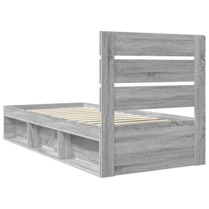 Struttura del letto Grigio Sonoma 100 x 200 cm Pino massello | homemem39