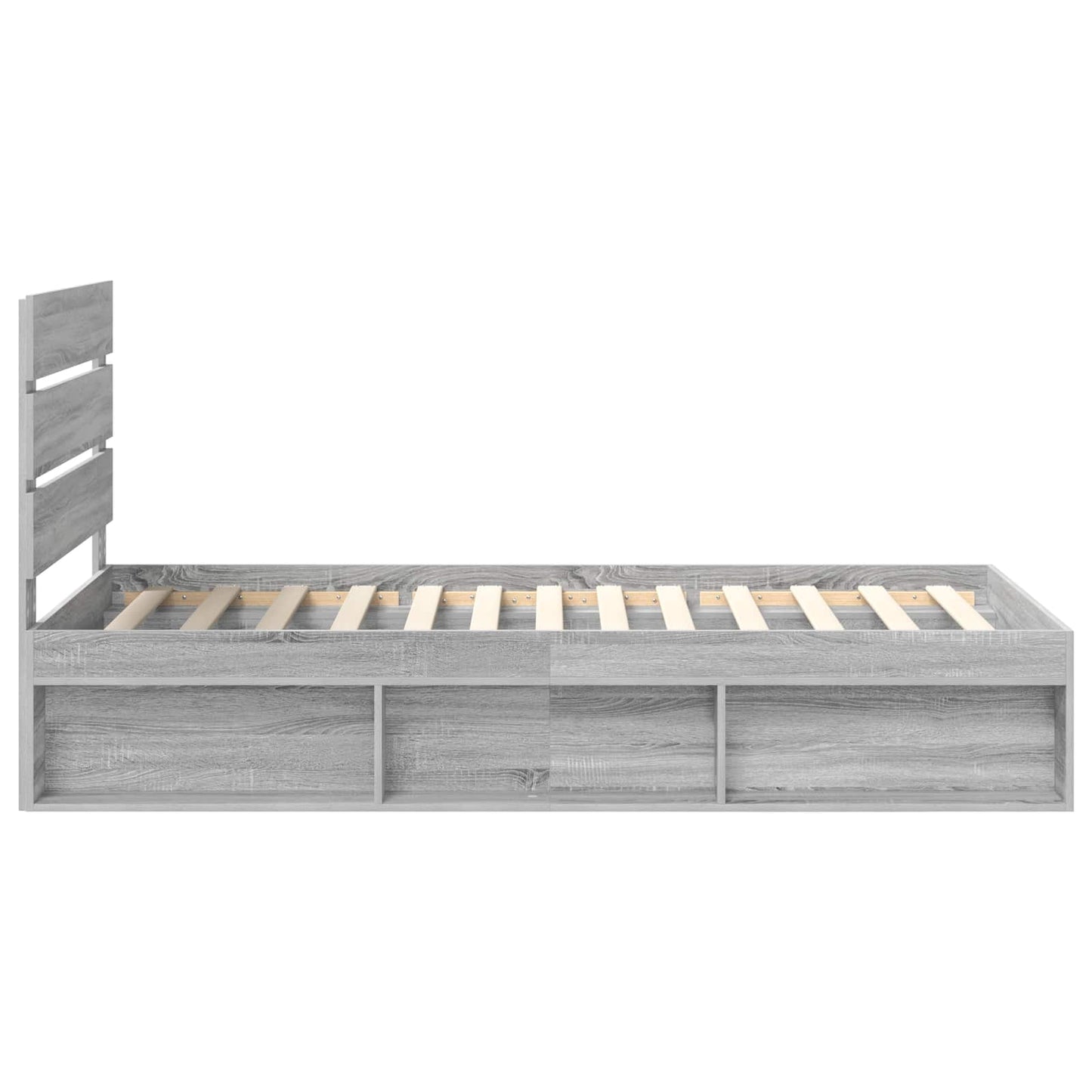 Struttura del letto Grigio Sonoma 100 x 200 cm Pino massello | homemem39
