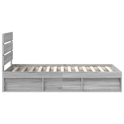 Struttura del letto Grigio Sonoma 100 x 200 cm Pino massello | homemem39