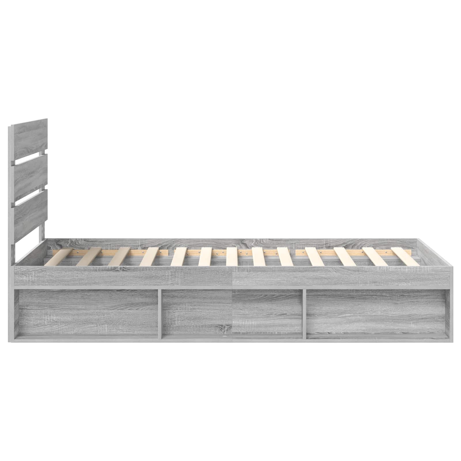 Struttura del letto Grigio Sonoma 90 x 200 cm Pino massello | homemem39