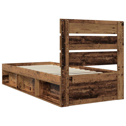 Struttura del letto Legno vecchio 90 x 200 cm Pino massello | homemem39