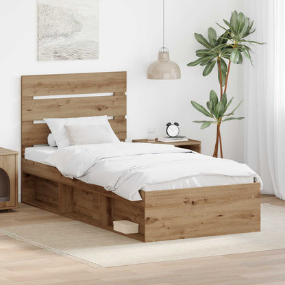 Struttura del letto con testiera Rovere Artigianale 90 x 200 cm | homemem39
