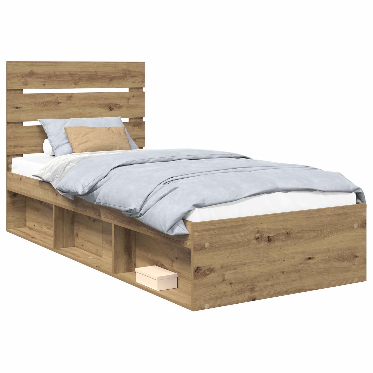 Struttura del letto con testiera Rovere Artigianale 90 x 200 cm | homemem39