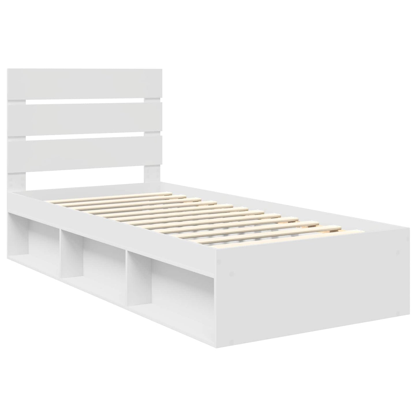Struttura del letto Bianco 90 x 190 cm Pino massello | homemem39