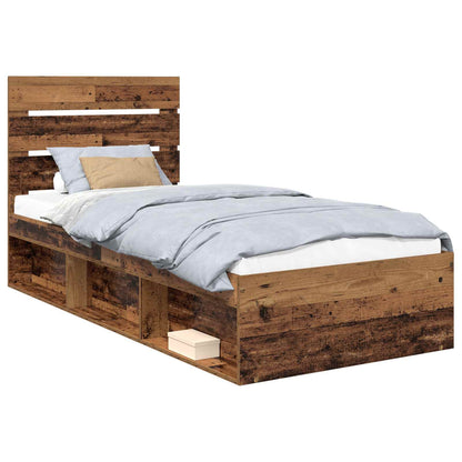 Struttura del letto Legno vecchio 90 x 190 cm Pino massello | homemem39
