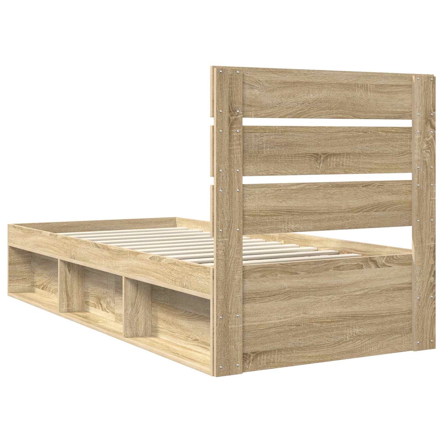 Struttura del letto Rovere Sonoma 75 x 190 cm Pino massello | homemem39