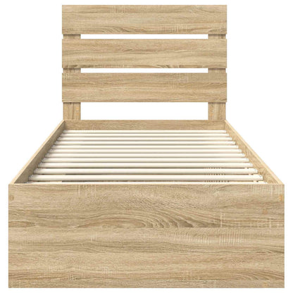 Struttura del letto Rovere Sonoma 75 x 190 cm Pino massello | homemem39