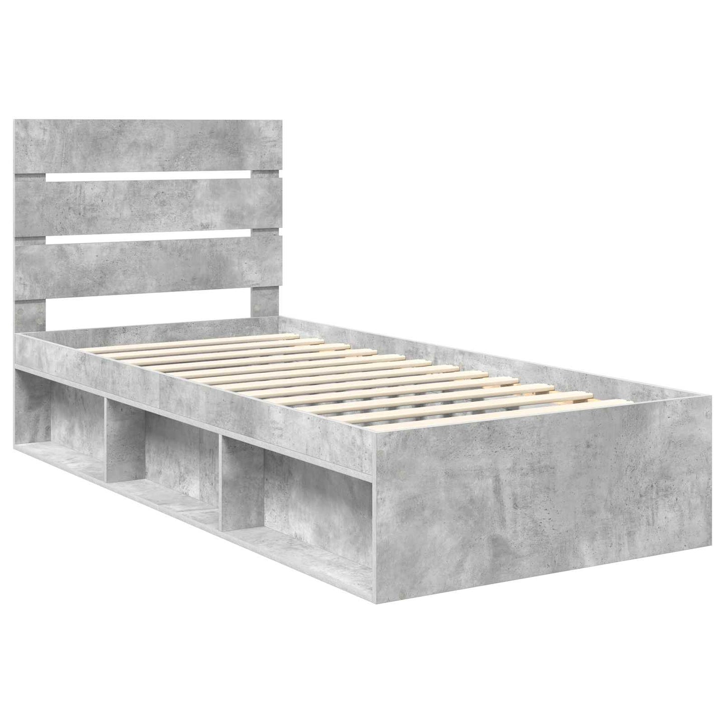 Struttura del letto Grigio Concretè 75 x 190 cm Pino massello | homemem39