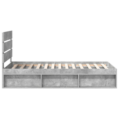 Struttura del letto Grigio Concretè 75 x 190 cm Pino massello | homemem39