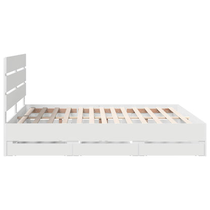Struttura del letto Bianco 180 x 200 cm Legno Ingegnerizzato