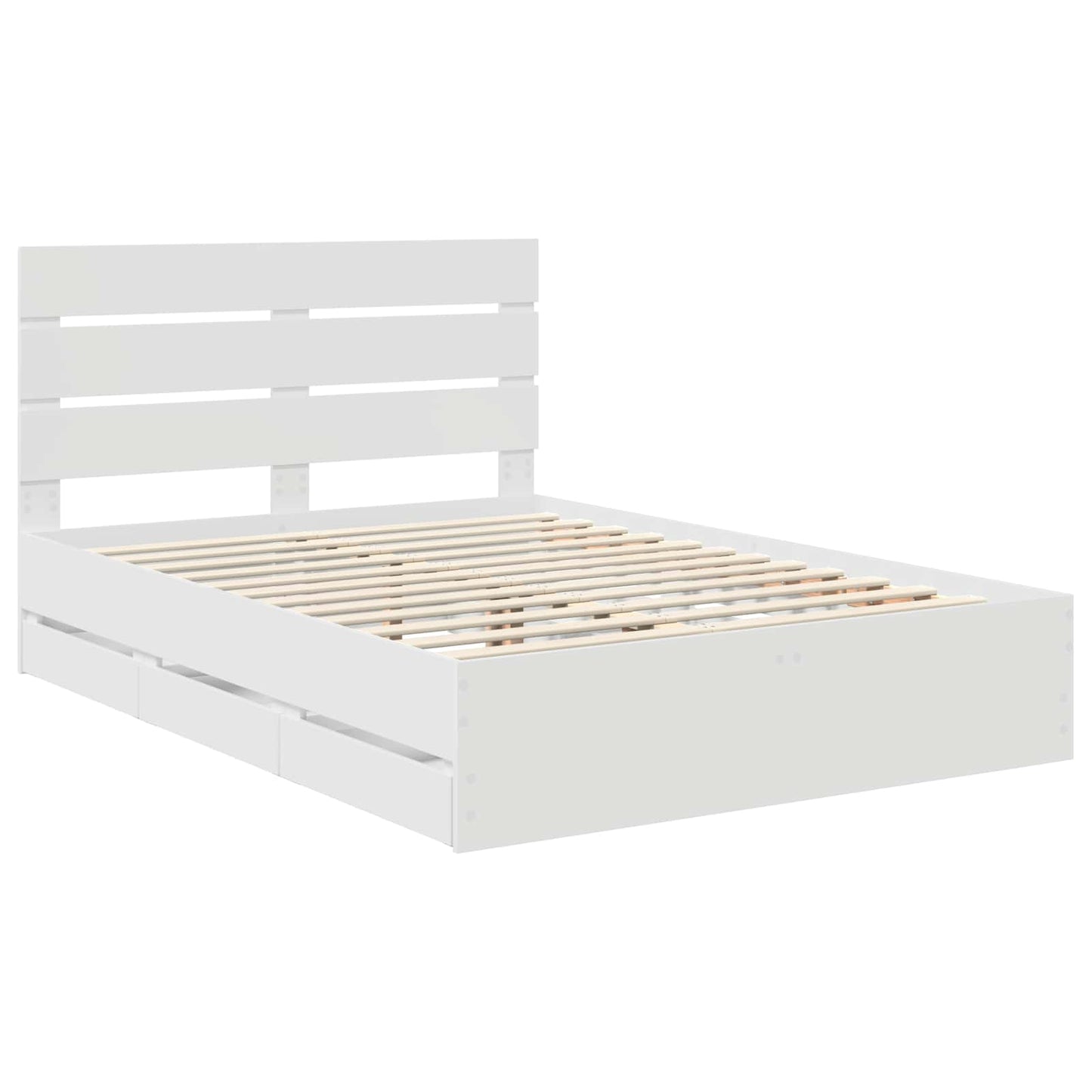 Struttura del letto Bianco 150 x 200 cm Legno Ingegnerizzato | homemem39