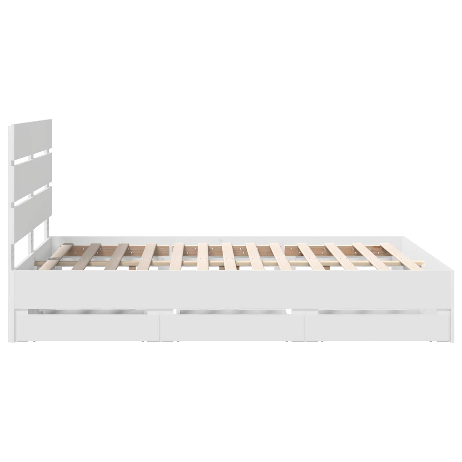 Struttura del letto Bianco 150 x 200 cm Legno Ingegnerizzato | homemem39