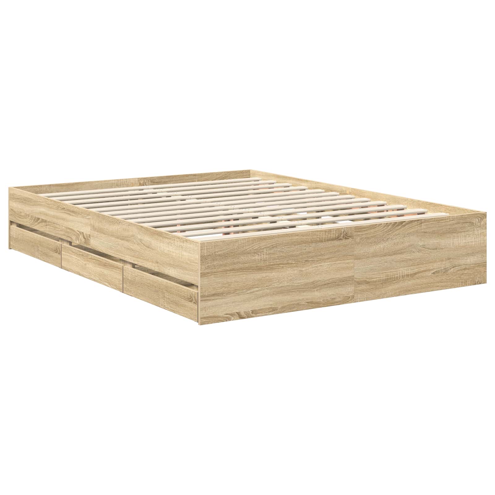 Struttura del letto con cassetto Rovere Sonoma 150 x 200 cm | homemem39