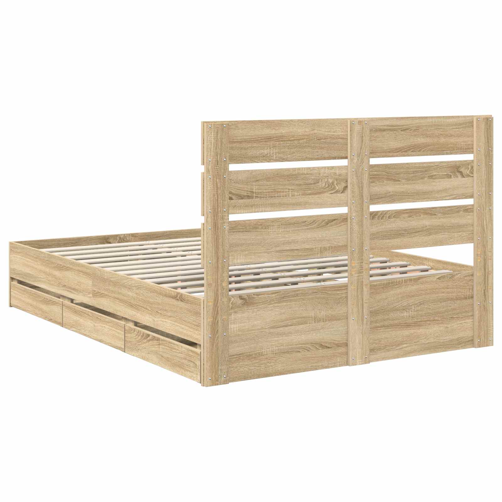 Struttura del letto con cassetto Rovere Sonoma 150 x 200 cm | homemem39