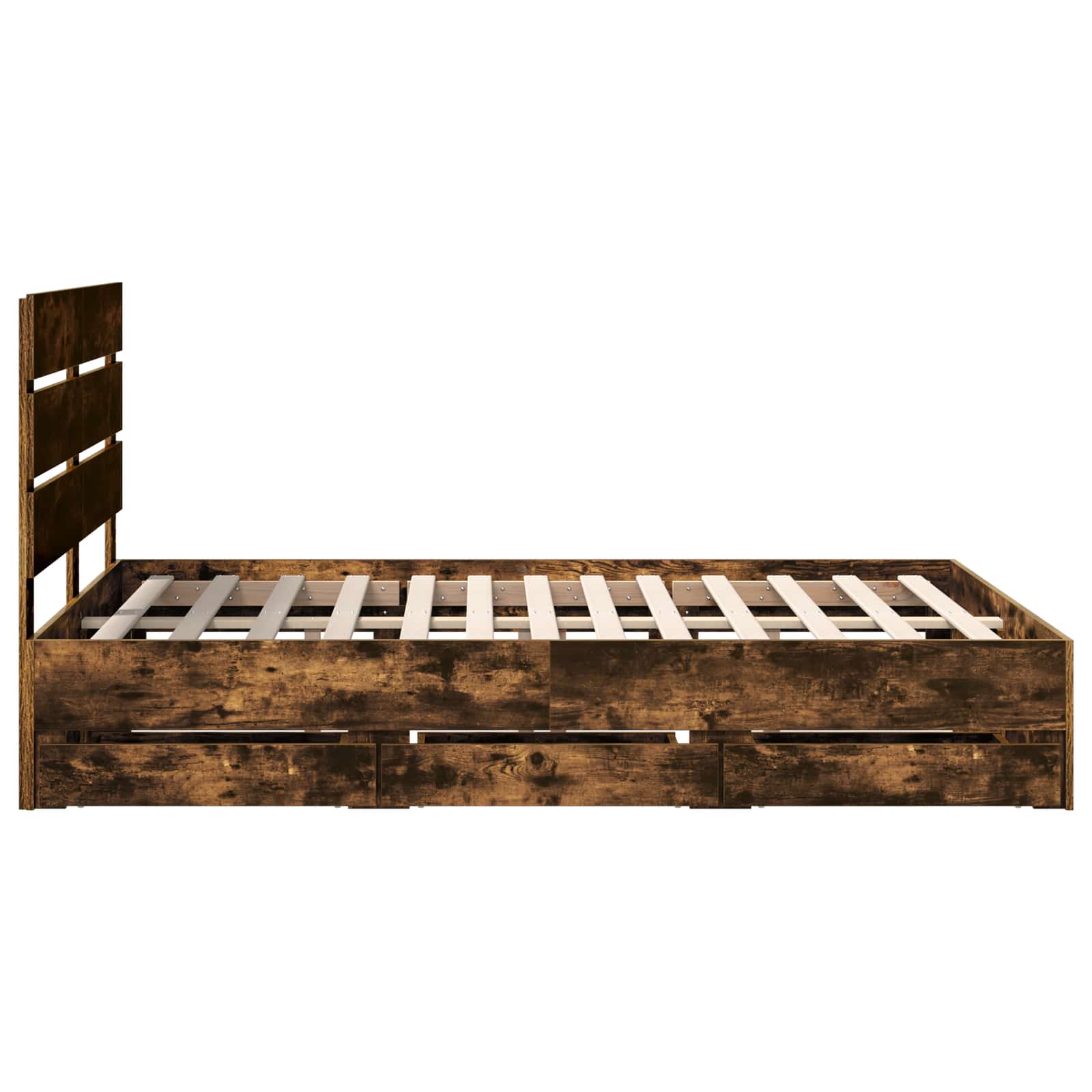 Struttura del letto con cassetto Rovere fumé 150 x 200 cm | homemem39