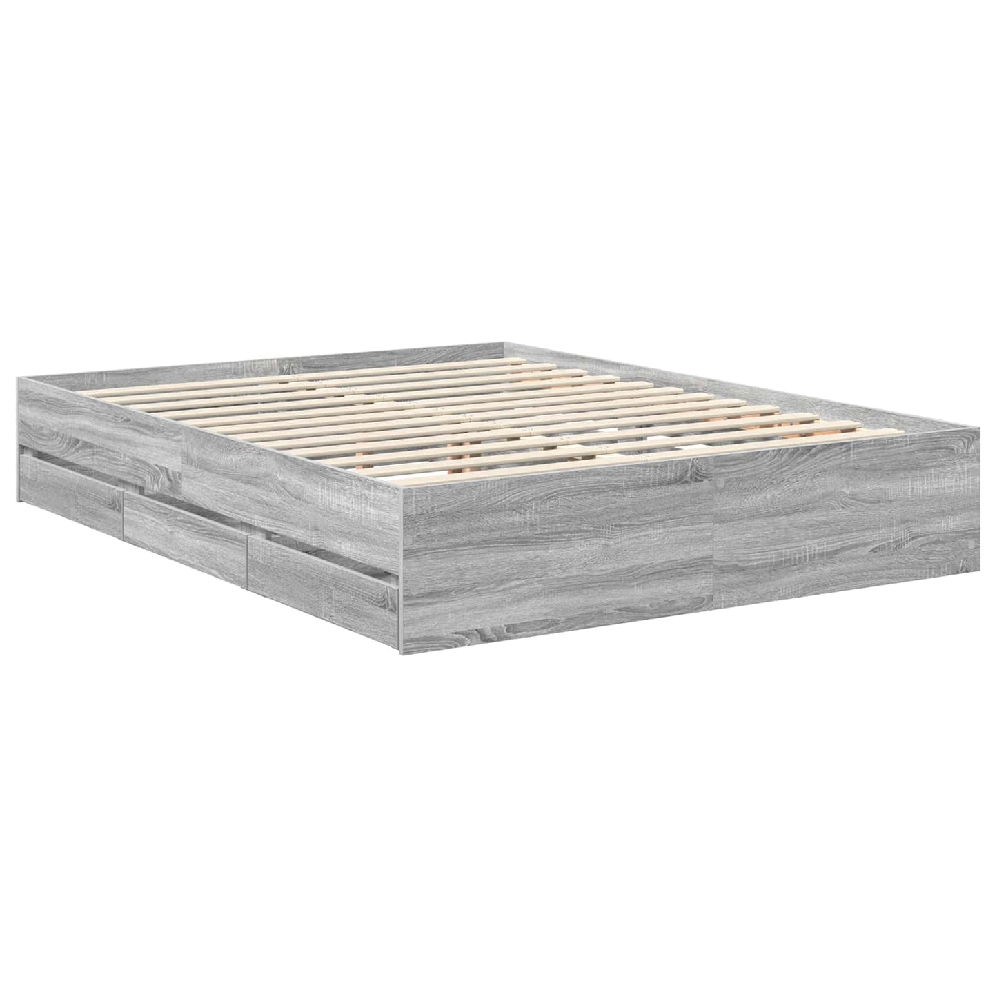 Struttura del letto con cassetto Grigio Sonoma 150 x 200 cm | homemem39