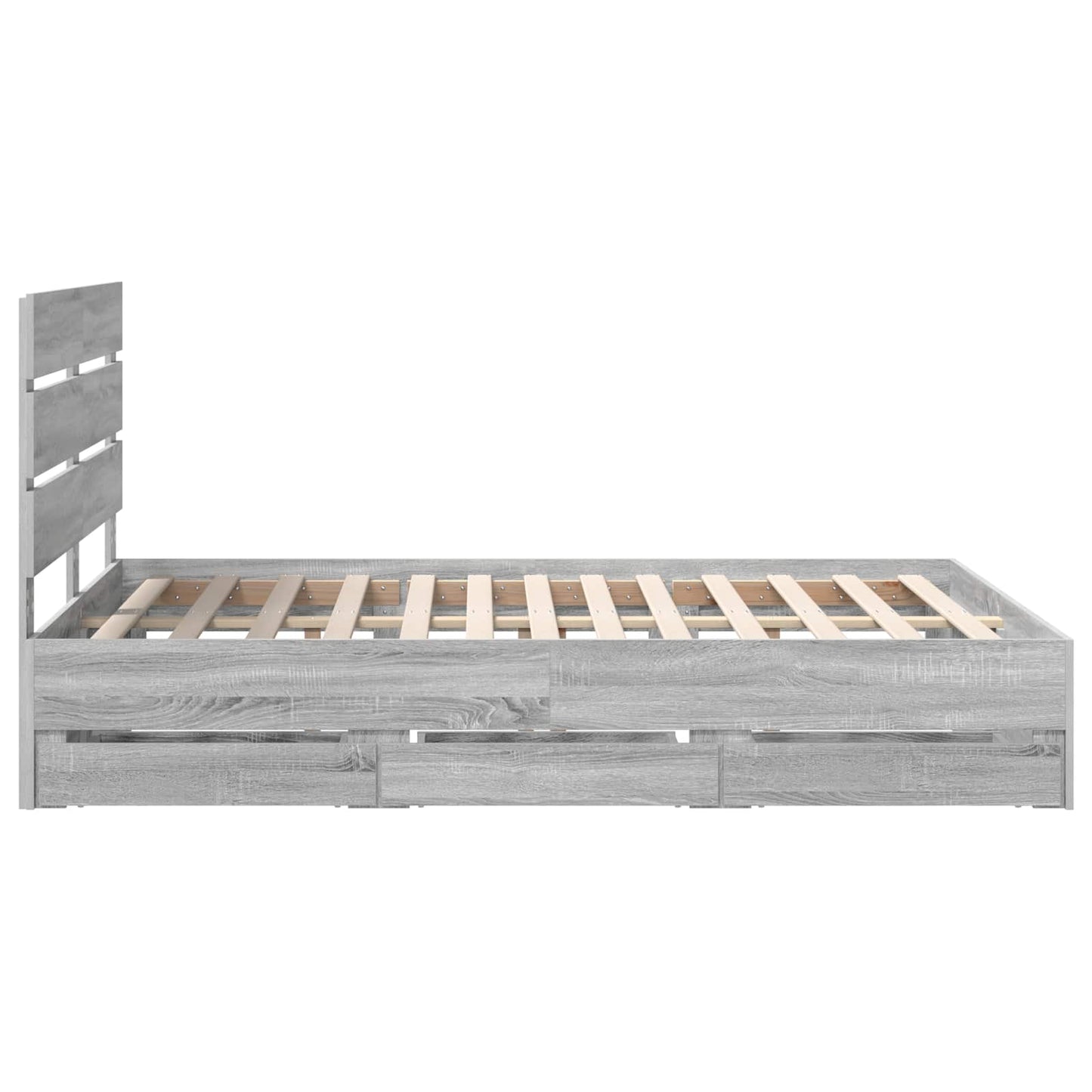 Struttura del letto con cassetto Grigio Sonoma 150 x 200 cm | homemem39