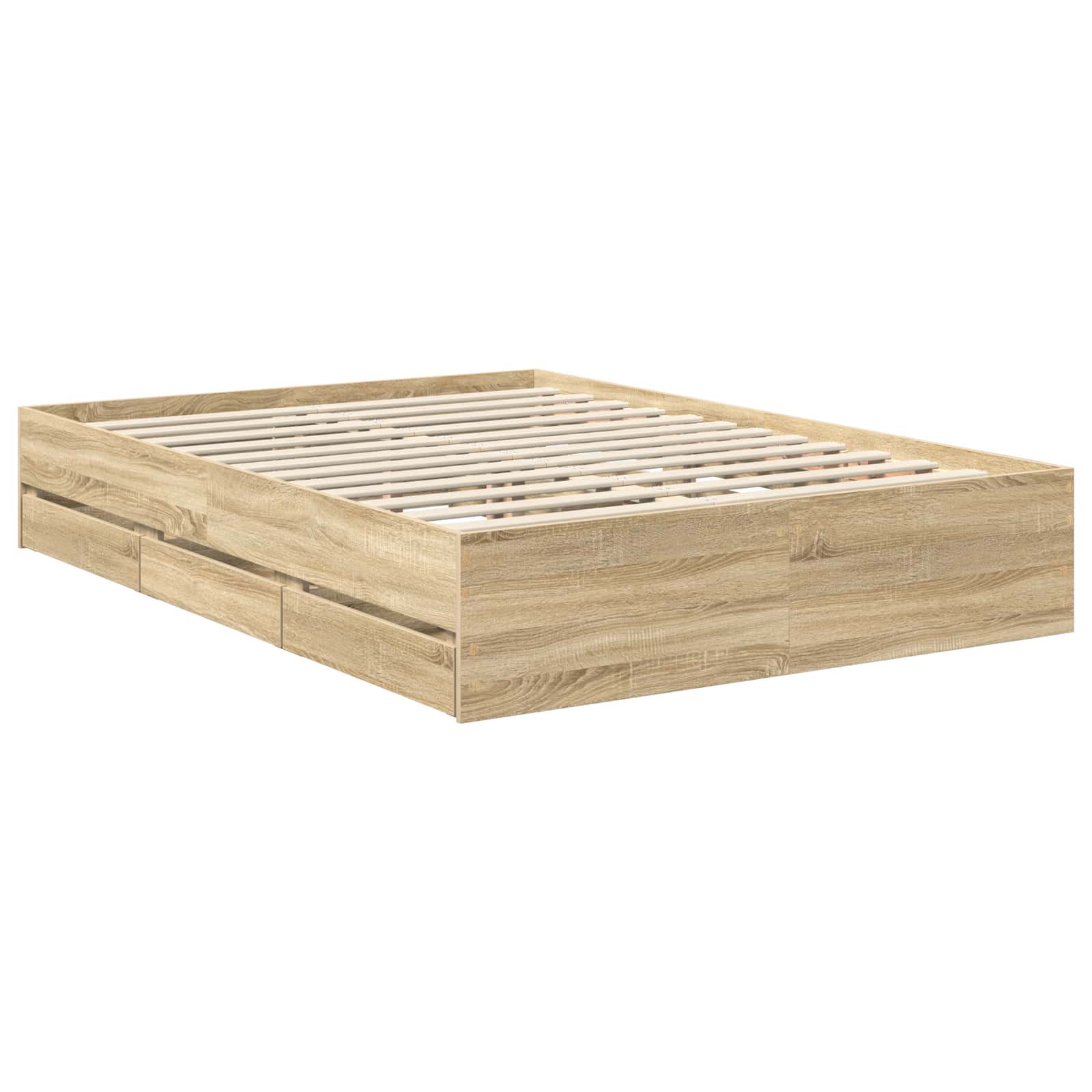 Struttura del letto con cassetto Rovere Sonoma 140 x 200 cm | homemem39