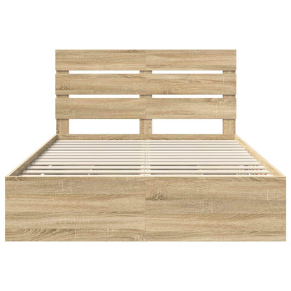 Struttura del letto con cassetto Rovere Sonoma 140 x 200 cm | homemem39