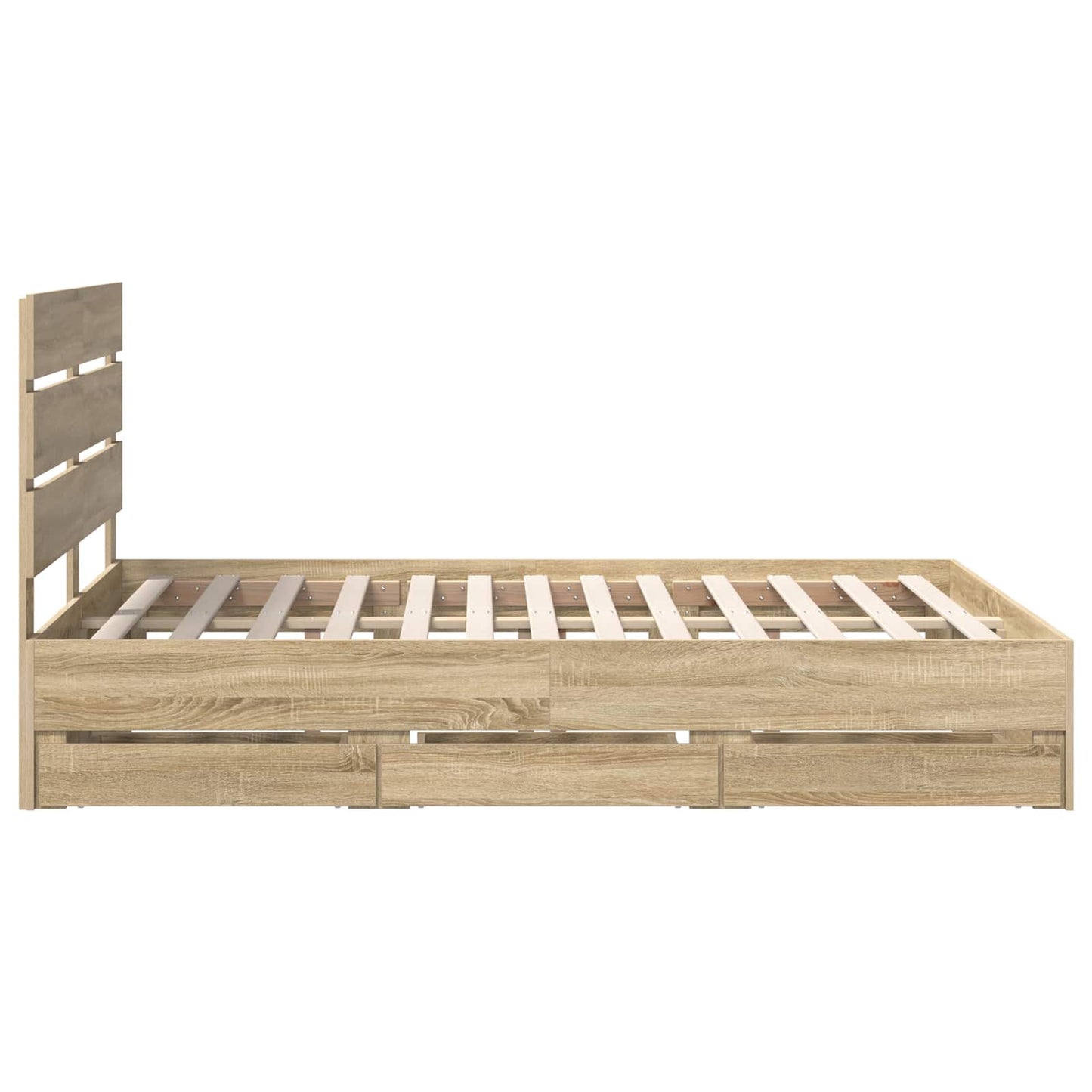 Struttura del letto con cassetto Rovere Sonoma 140 x 200 cm | homemem39