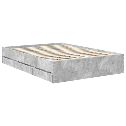 Struttura del letto con cassetto Grigio cemento 140 x 200 cm | homemem39