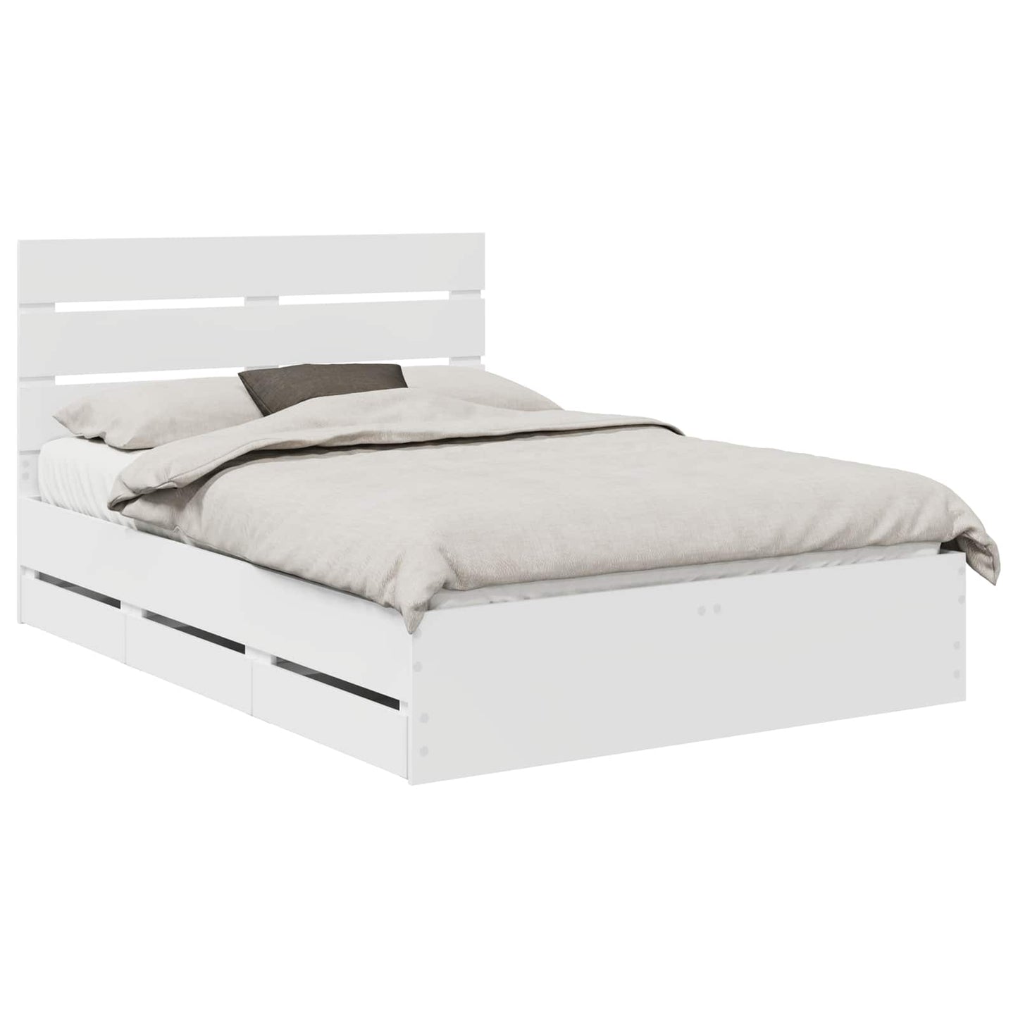 Struttura del letto Bianco 140 x 190 cm Legno Ingegnerizzato | homemem39