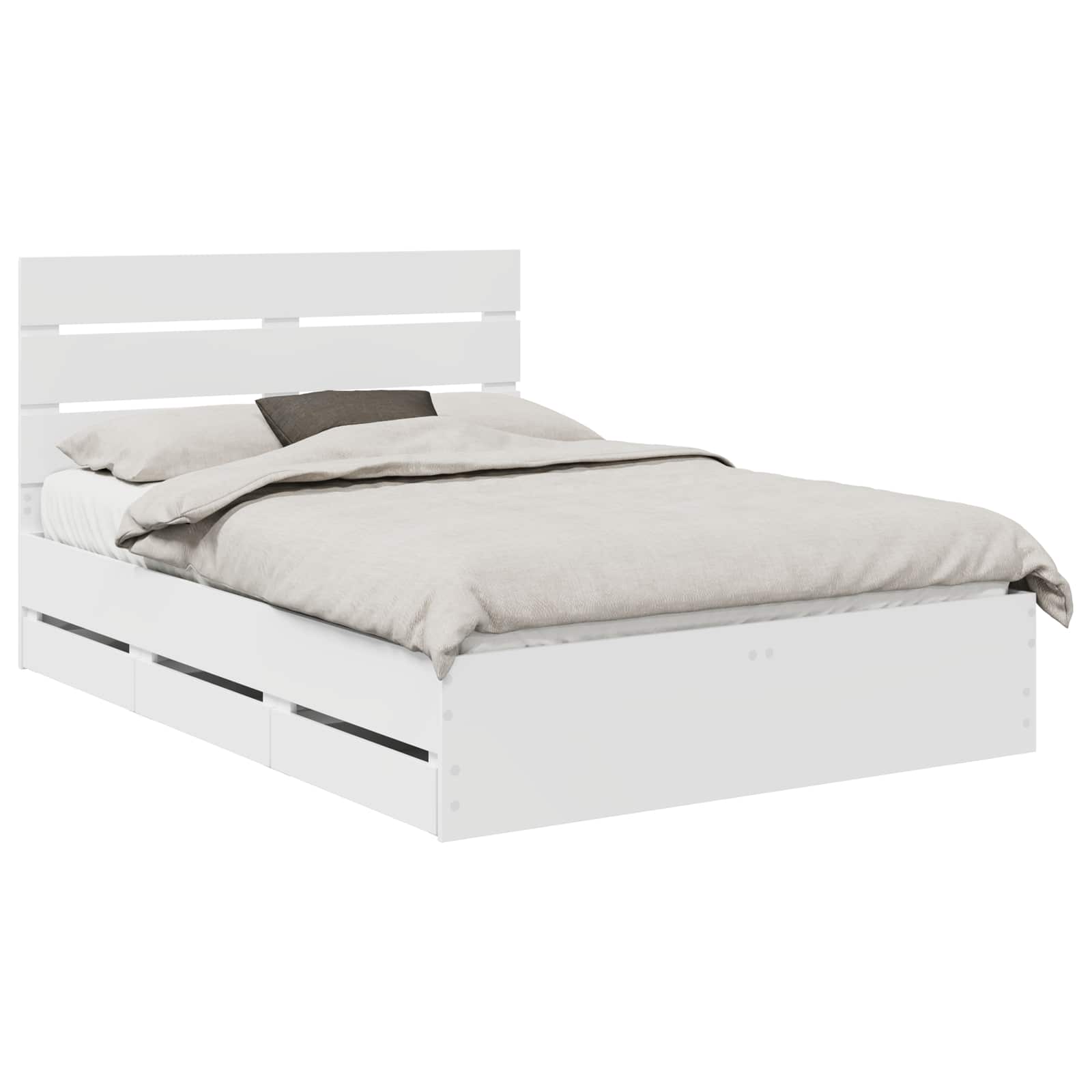Struttura del letto Bianco 140 x 190 cm Legno Ingegnerizzato | homemem39