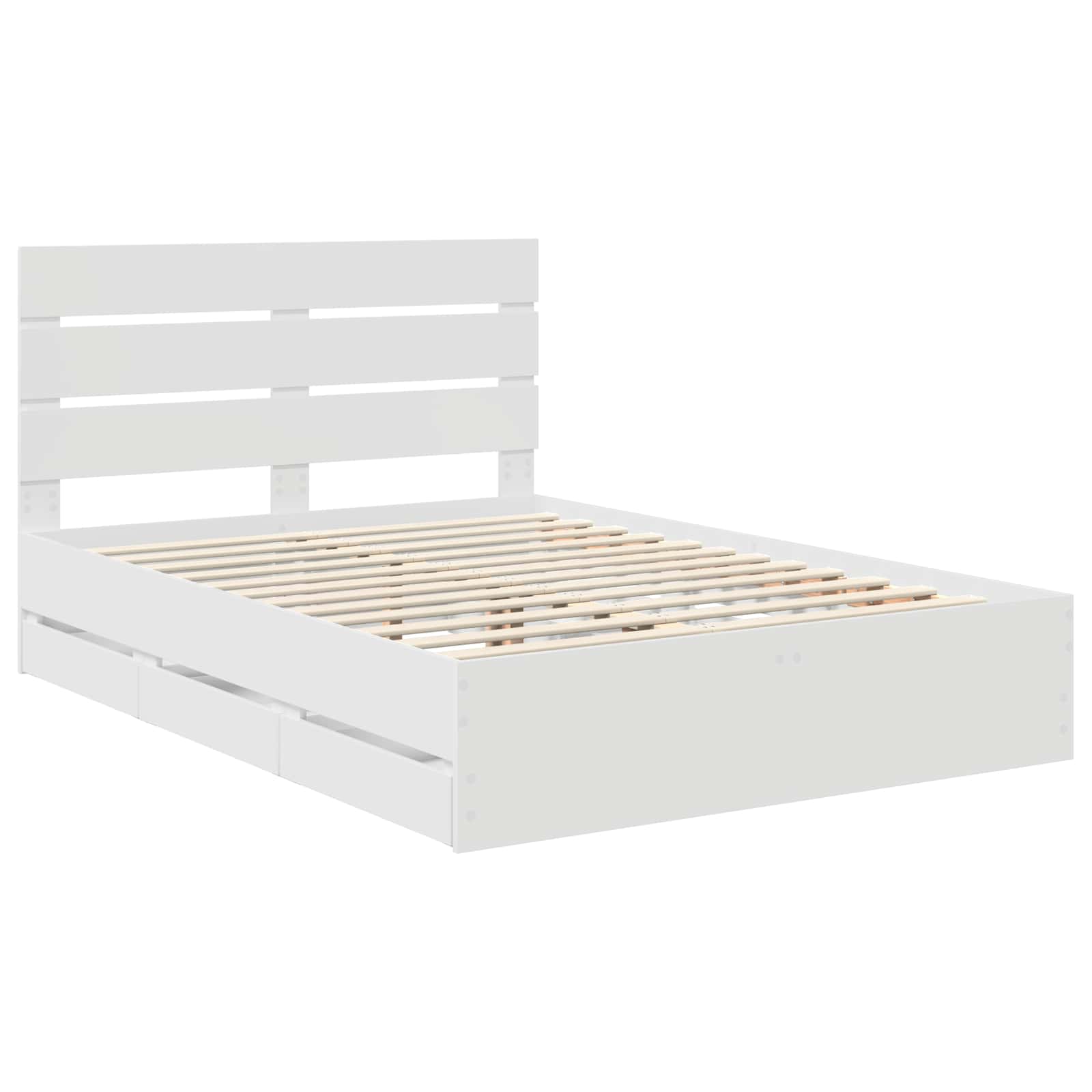 Struttura del letto Bianco 140 x 190 cm Legno Ingegnerizzato | homemem39