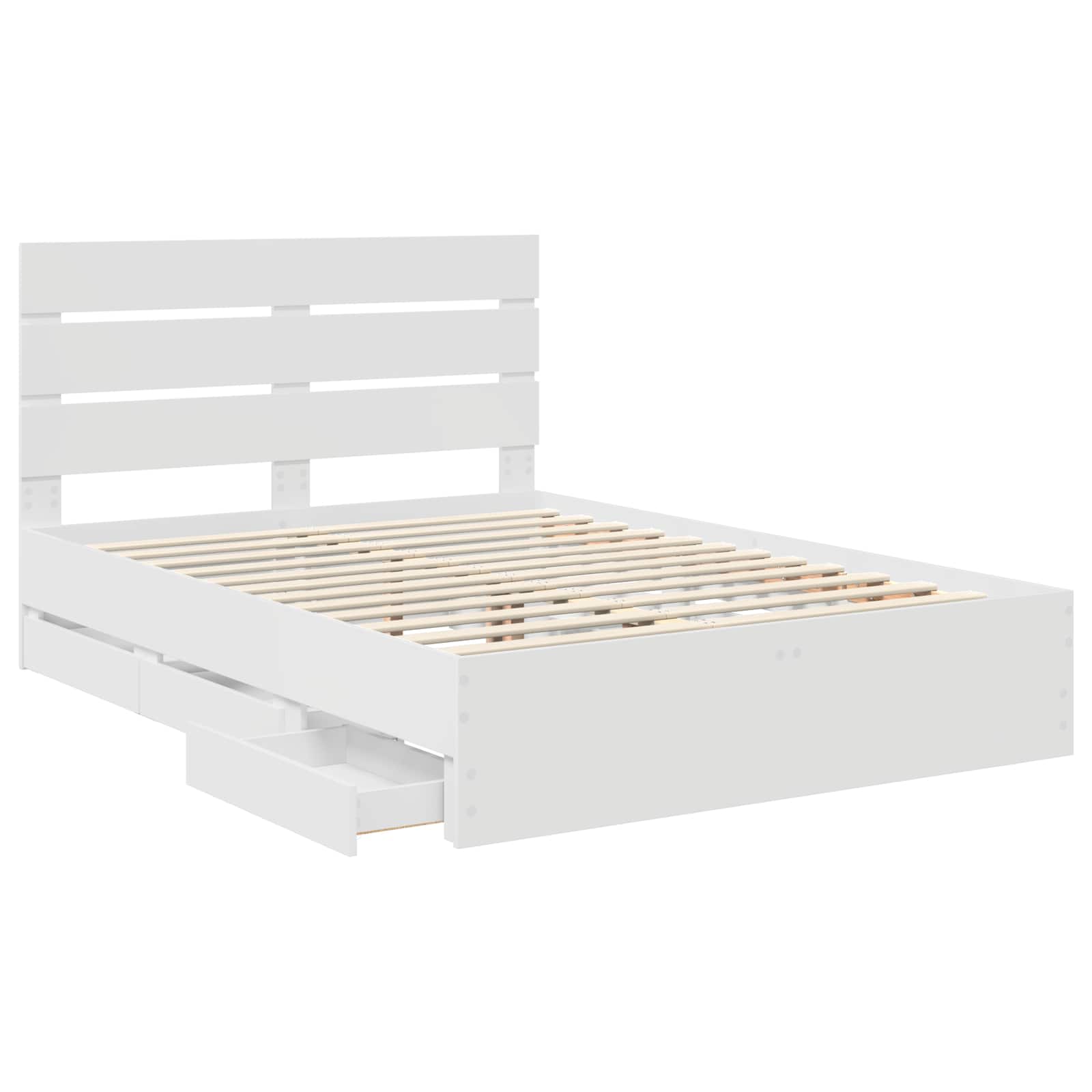 Struttura del letto Bianco 140 x 190 cm Legno Ingegnerizzato | homemem39