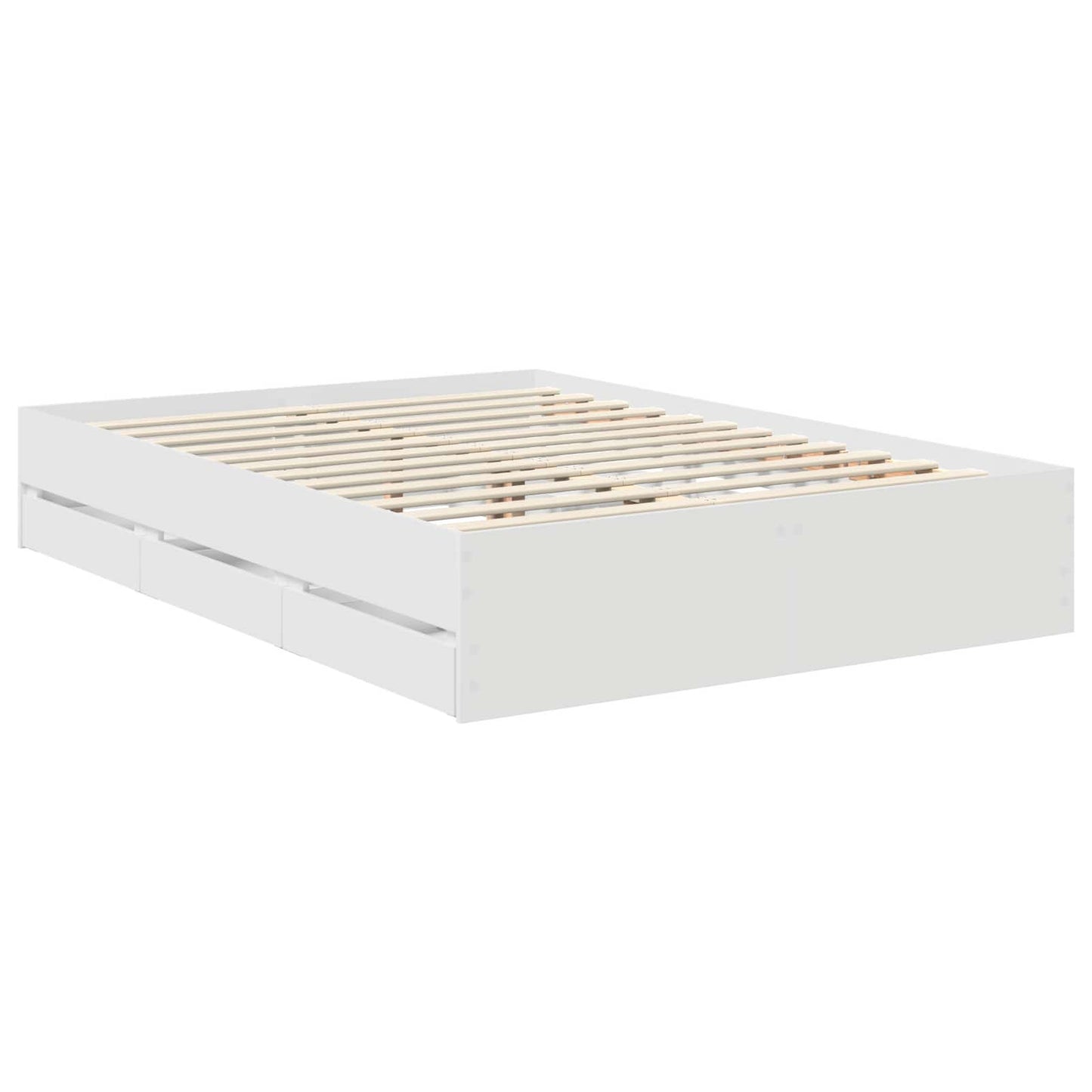Struttura del letto Bianco 140 x 190 cm Legno Ingegnerizzato | homemem39