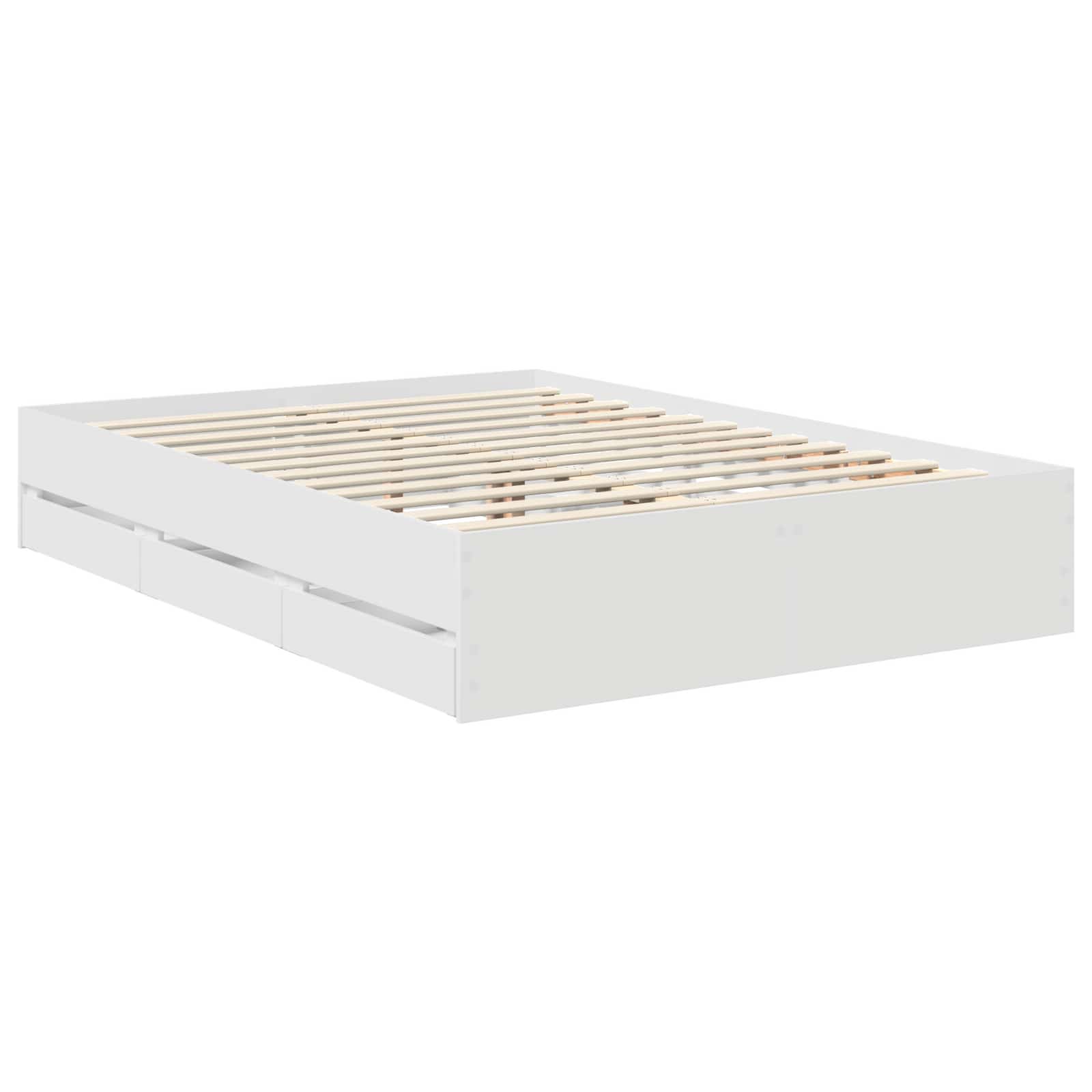 Struttura del letto Bianco 140 x 190 cm Legno Ingegnerizzato | homemem39
