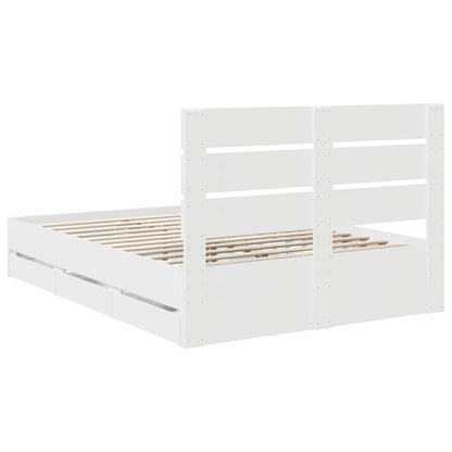 Struttura del letto Bianco 140 x 190 cm Legno Ingegnerizzato | homemem39