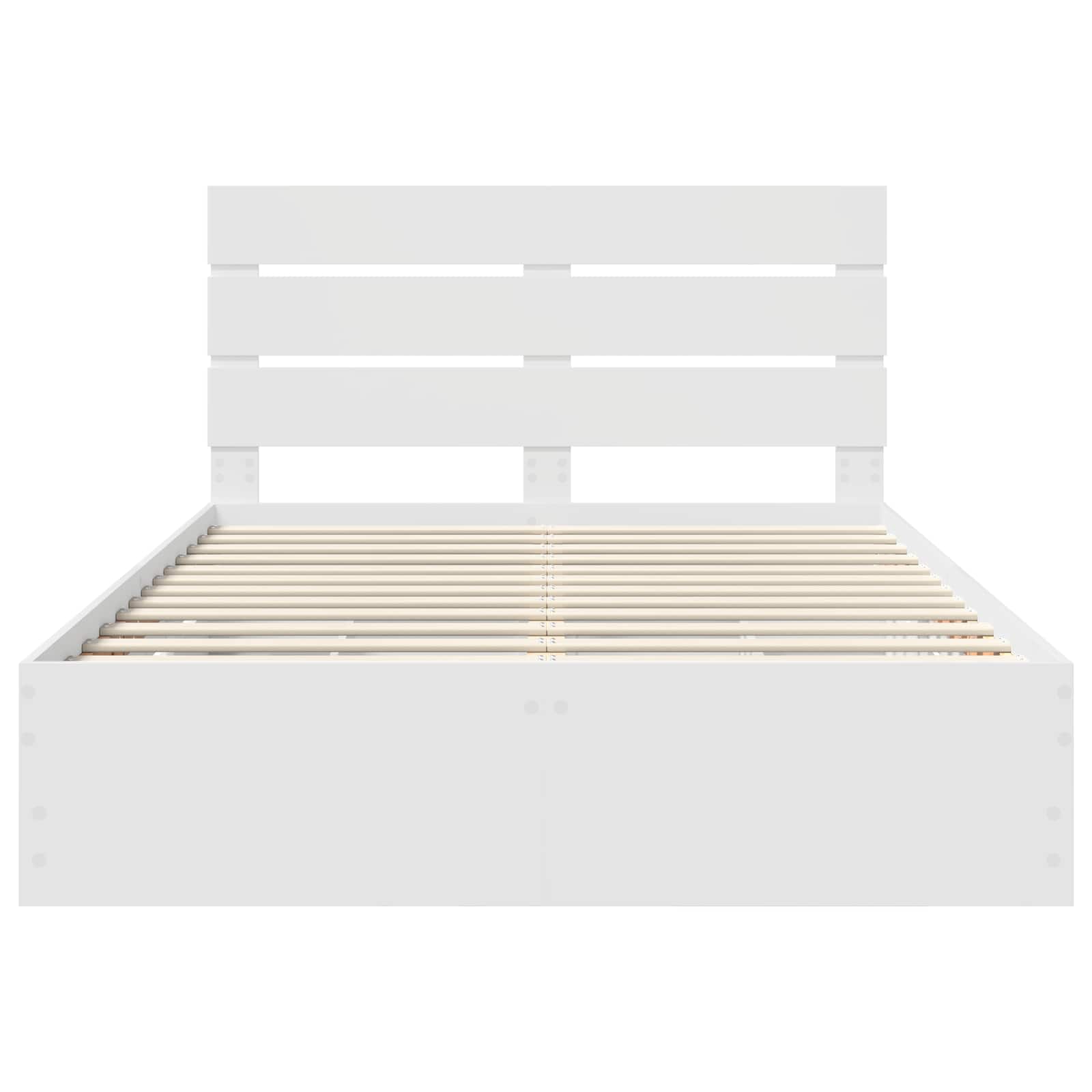 Struttura del letto Bianco 140 x 190 cm Legno Ingegnerizzato | homemem39
