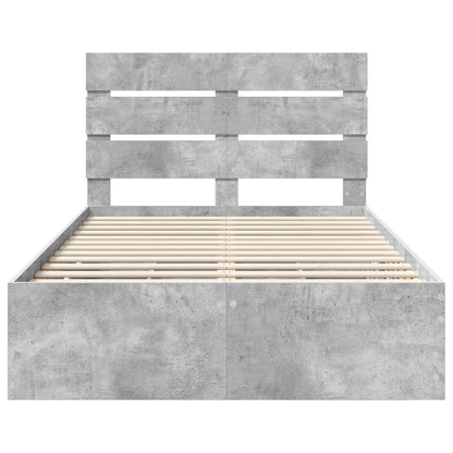 Struttura del letto con cassetto Grigio cemento 120 x 190 cm