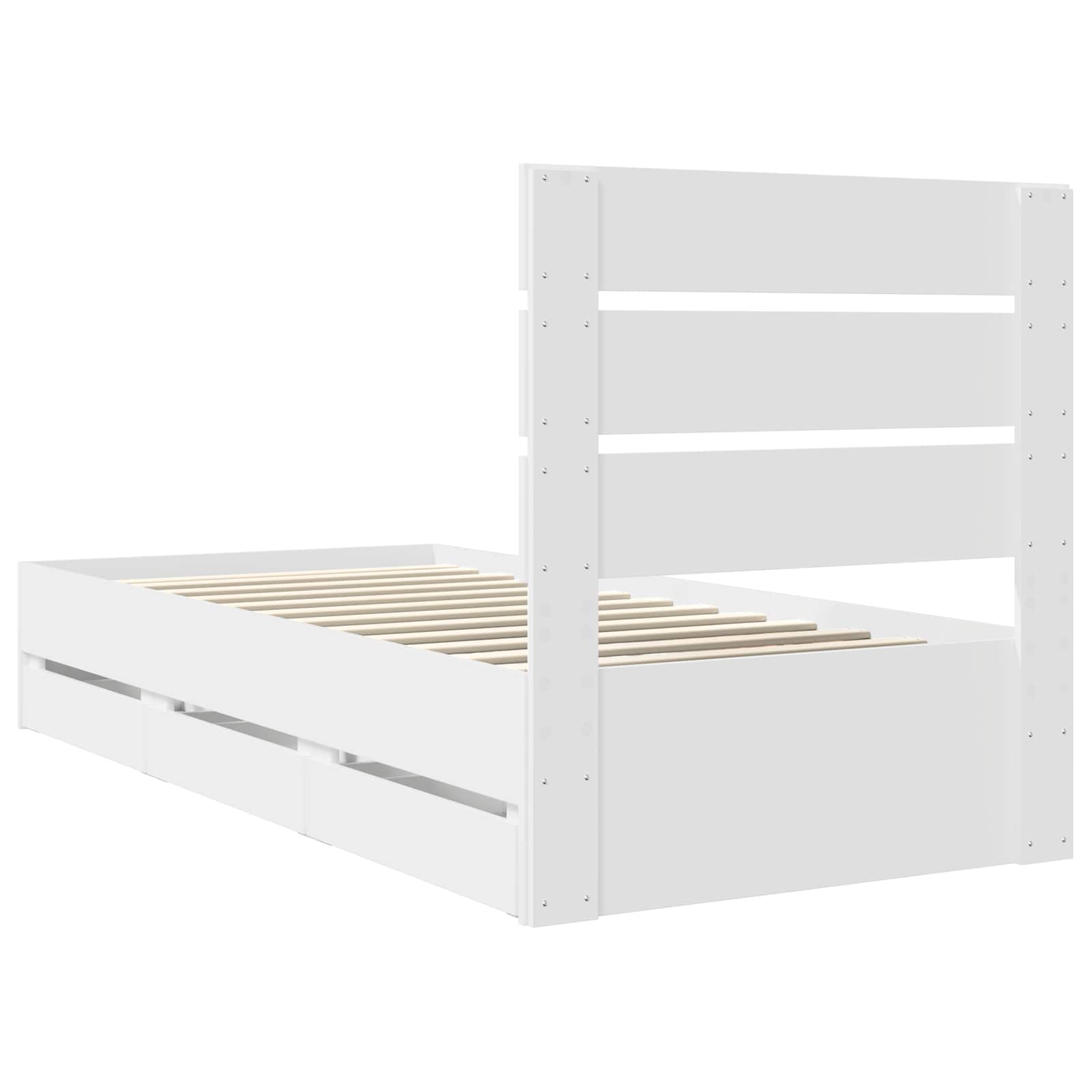Struttura del letto Bianco 100 x 200 cm Legno Ingegnerizzato | homemem39