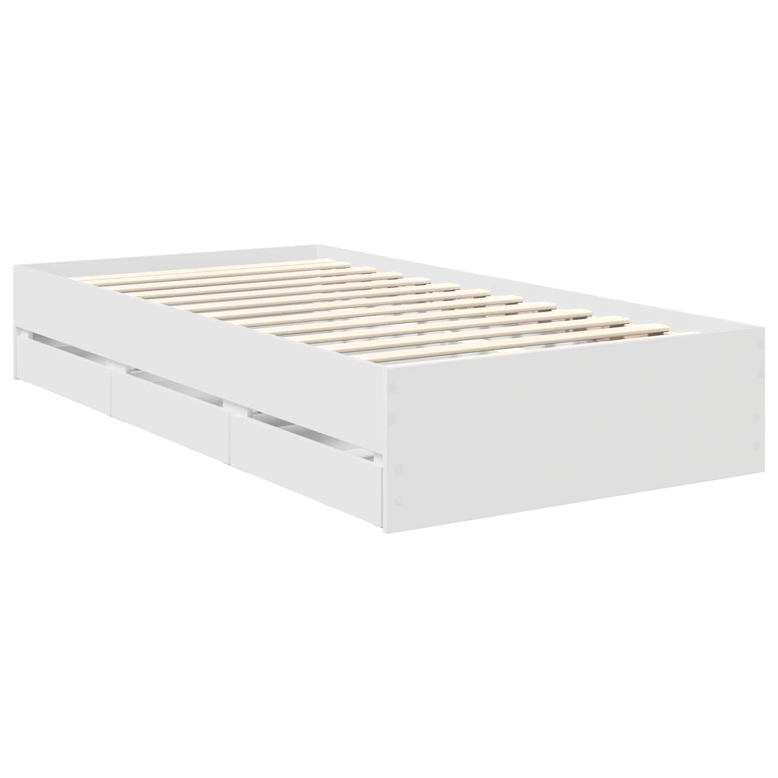 Struttura del letto Bianco 90 x 190 cm Legno Ingegnerizzato | homemem39