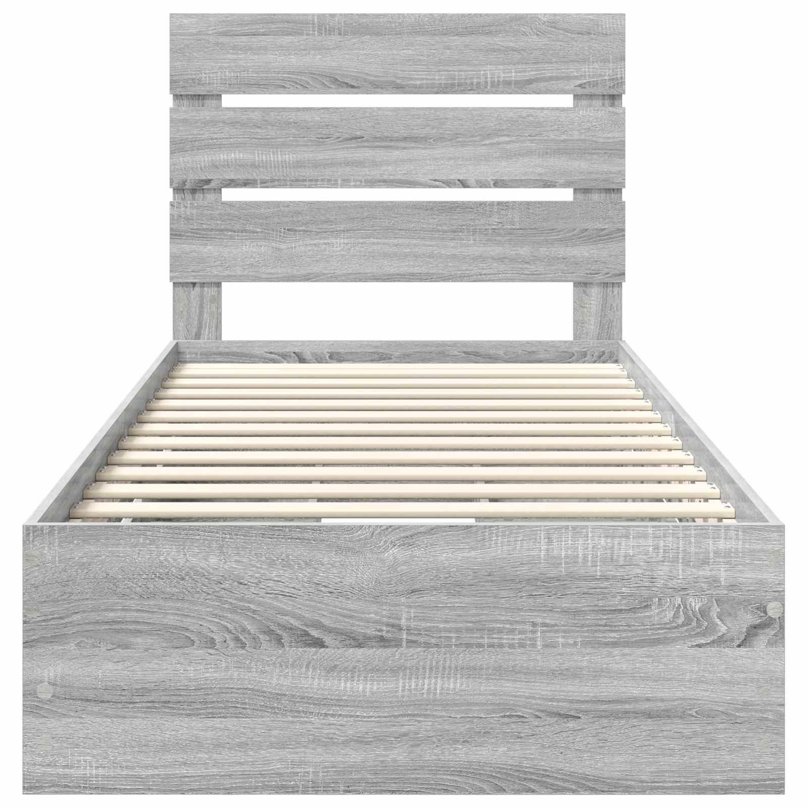 Struttura del letto con cassetto Grigio Sonoma 90 x 190 cm | homemem39