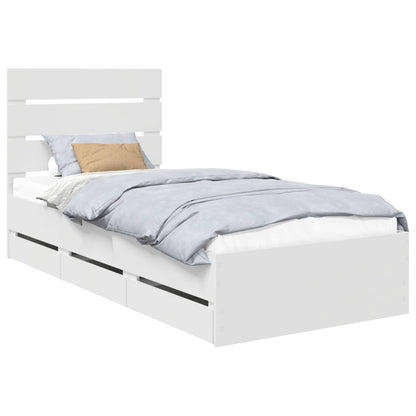 Struttura del letto Bianco 75 x 190 cm Legno Ingegnerizzato