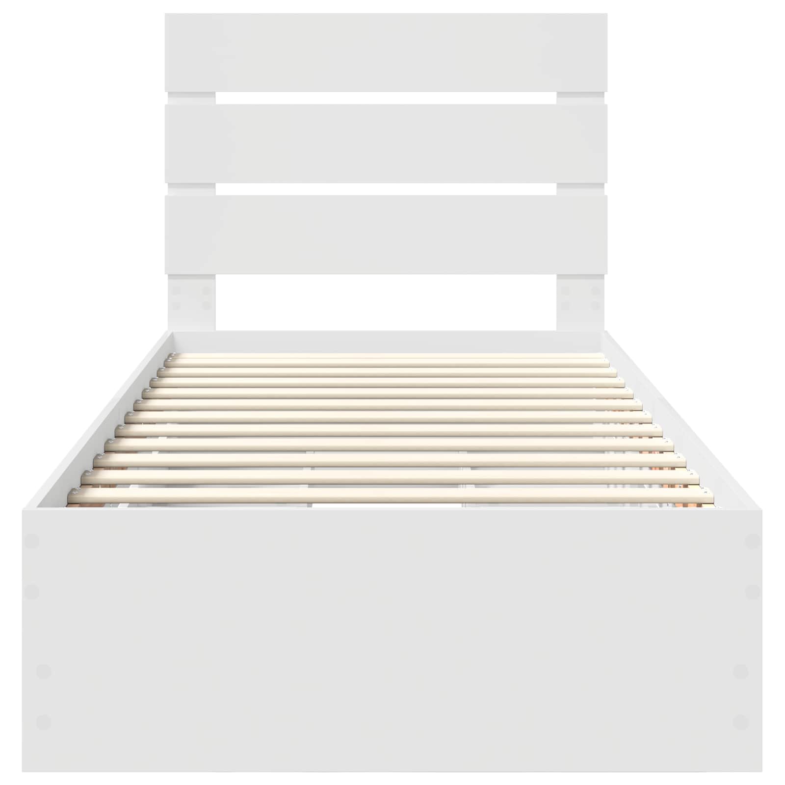 Struttura del letto Bianco 75 x 190 cm Legno Ingegnerizzato | homemem39
